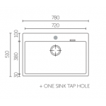 Carysil W780-Snova Waltz 昇盤 (白色) 單槽